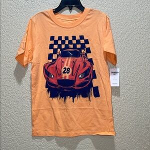OshKosh B'gosh Orange Checkered Car Tee